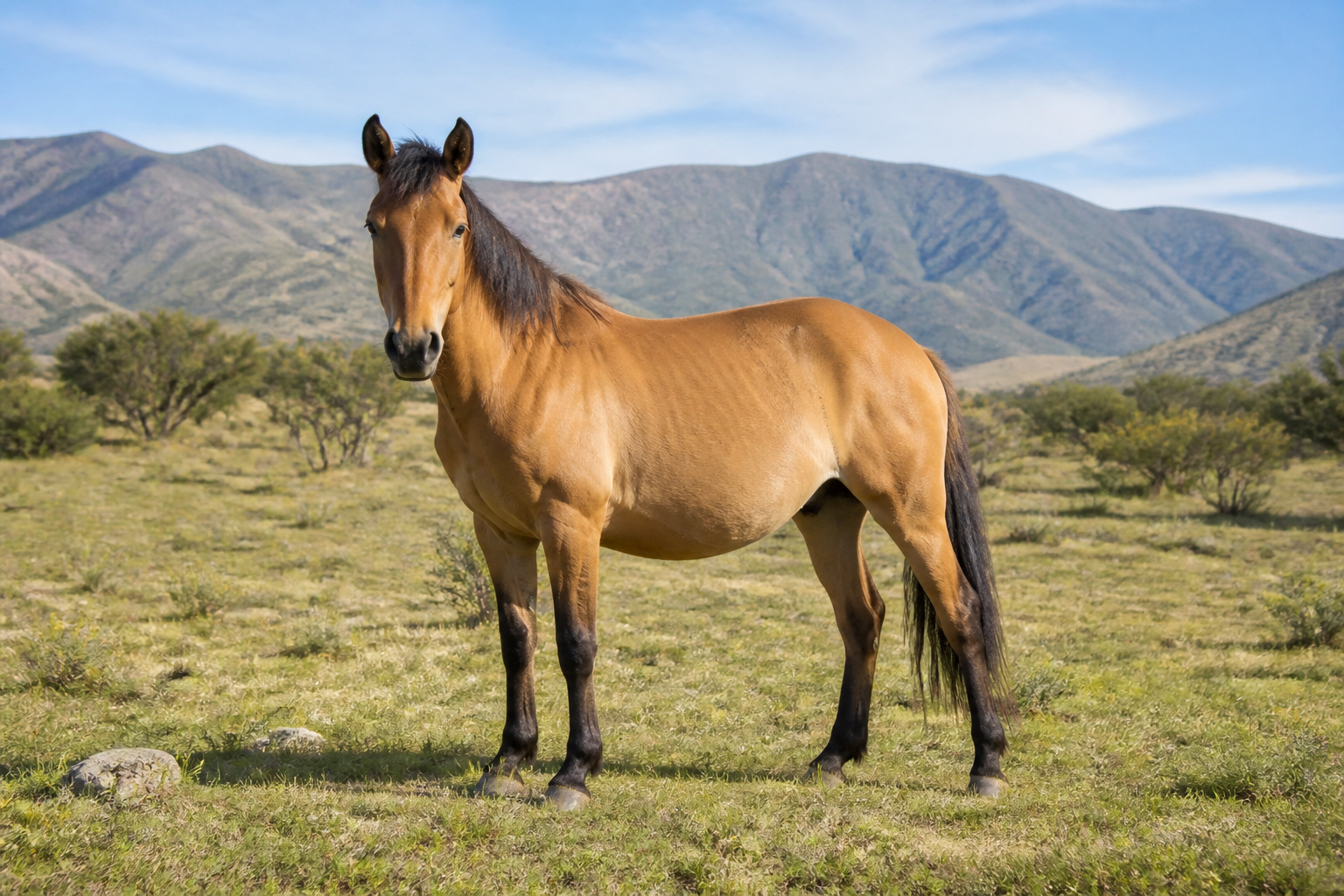 Equinos en un paisaje rural jujeño