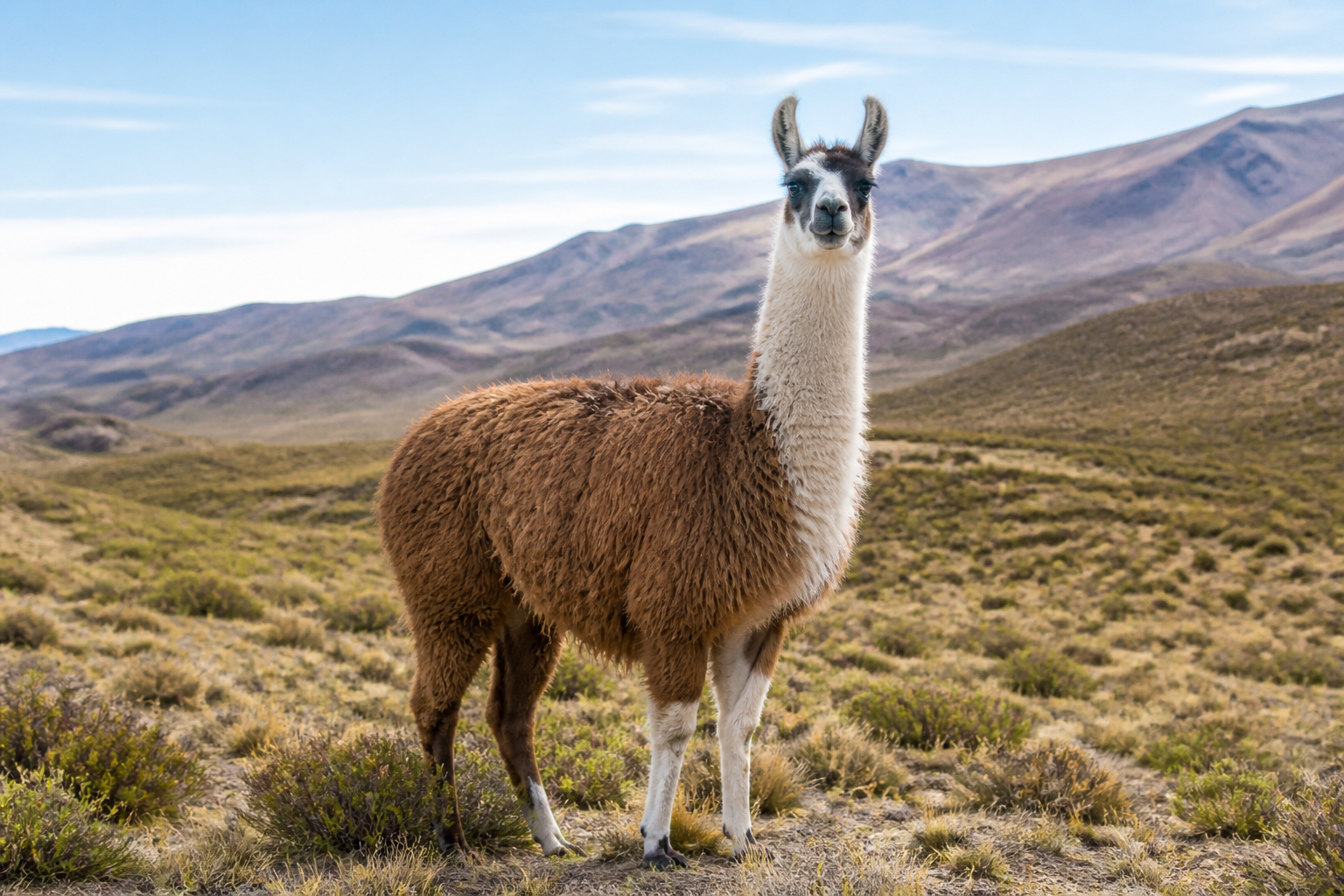 Llamas en un paisaje rural jujeño